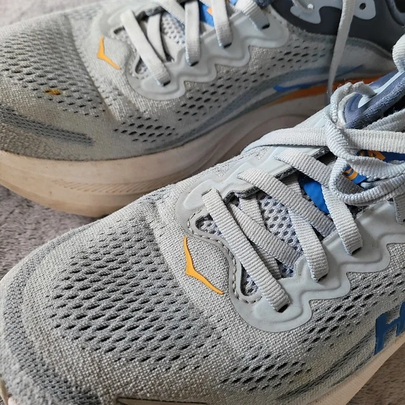 MENS BLUE HOKA BONDI 9 SIZE 9.5 GOOD USED CONDITION NO BOX SEE PICS 1162011DNP - Picture 4 of 10